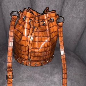 Zara Croc Effect Bucket Bag